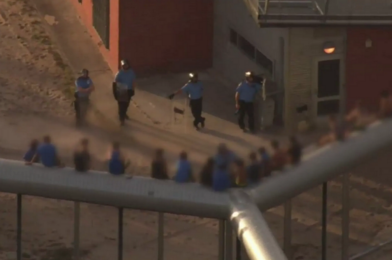 The New Year’s Eve Banksia Hill riot. Credit: Nine News
