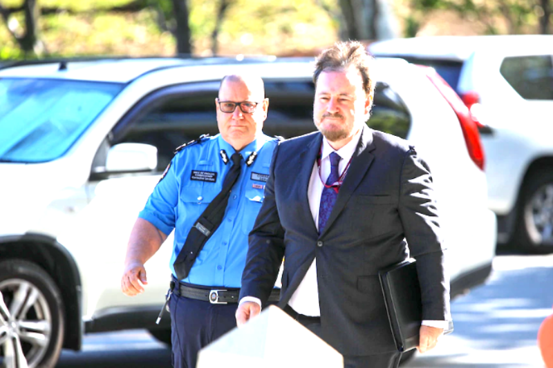 Adam Tomison (right) told the royal commission the behaviour of detainees was mostly to blame for the dysfunction at Banksia Hill. (ABC News: Keane Bourke)