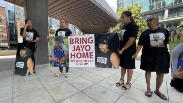 The family of Jeremiah 'Jayo' Rivers, including his mother Joanne (far right), travelled from Western Australia to attend the coronial inquest, which began Monday. (Source: SBS)