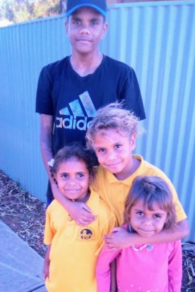 Cleveland Dodd with his younger siblings.